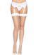 Leg Avenue Fence Net Thigh Highs OS White