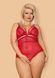Боді Obsessive 838-TED-3 Teddy opencrotch red XXL