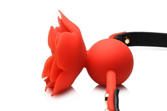 Силіконовий кляп з трояндою Master Series: Blossom Silicone Rose Gag &ndash; Red