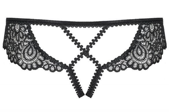 Стрінги Obsessive Mixty crotchless panties black S / M