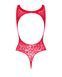 Боді з декоративними переплетеннями Obsessive B120, червоний, S/M/L