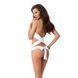 Комплект белья AMORE SET white - Passion: стринги и лиф в виде подарочной ленты с бантом, Белый