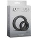 Набір ерекційних кілець Doc Johnson Platinum Premium Silicone — The C-Rings — Charcoal, Черный