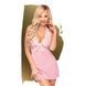 Сорочка с воротником халтером и стрингами Penthouse - Sweet&Spicy Rose L/XL, Розовый