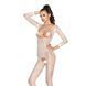 Бодистокинг Passion BS040 white, комбинезон с открытой грудью, Белый