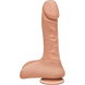 Фалоімітатор Doc Johnson The D - Super D - 9 Inch With Balls - ULTRASKYN, діаметр 5,1 см, Телесный