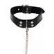 Нашийник широкий з повідцем Taboom Luxury Bondage Essentials чорний