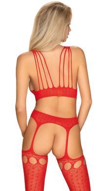 Комбинезон Obsessive Bodystocking G313 czerwony S/M/L