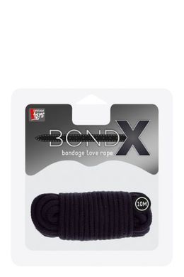 Веревка для бондажа BONDX LOVE ROPE - 10M, BLACK