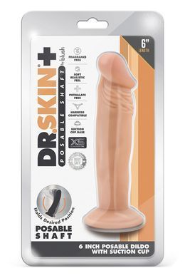 Фалоімітатор DR. SKIN PLUS 6 INCH POSABLE DILDO VANILLA