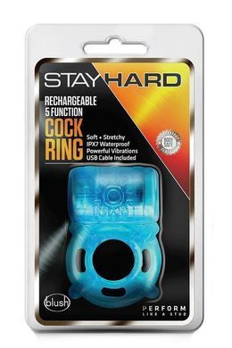 Кільце ерекційне з вібрацією Blush Stay Hard блакитне