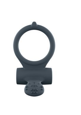 Эрекционное кольцо Dorcel Power Clit Plus с вибрацией, перезаряжаемое, с язычком со щеточкой, Черный