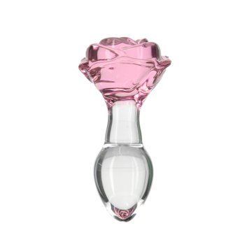 Скляна анальна пробка Pillow Talk &ndash; Rosy- Luxurious Glass Anal Plug