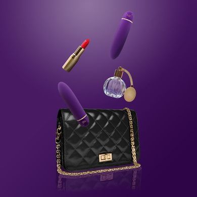 Віброкуля RIANNE S &mdash; Classique Vibe мінівібратор на 7 режимів, чохол-косметичка Deep Purple
