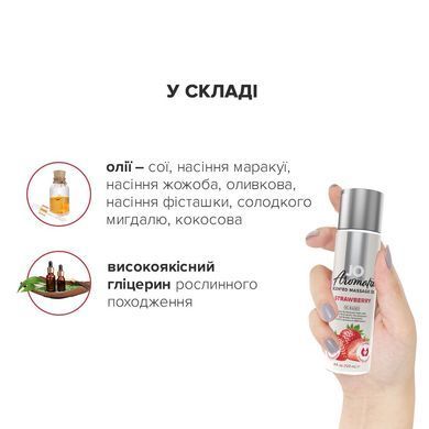 Система природного масажного масла Jo Aromatix - масажне масло - полуниця 120 мл