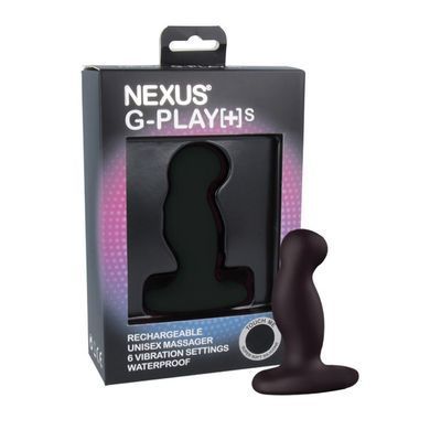 Вібромасажер простати Nexus G-Play Plus S Black, макс діаметр 2,3 см, перезаряджається, Черный