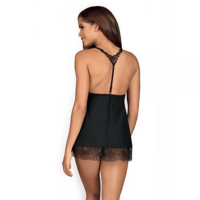 Бебідол Obsessive Chiccanta babydoll & thong black L/XL