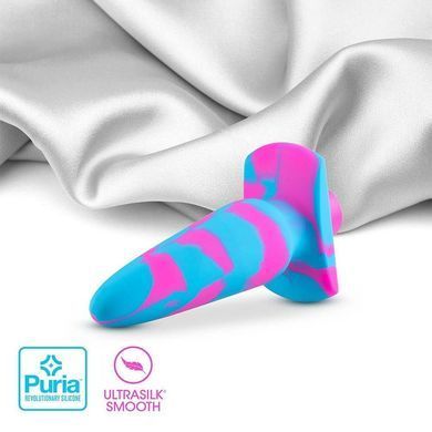 Анальный виброплаг Avant Vibrotize Fuchsia розово-голубой, 12.7 х 3.1 см