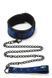 Набір нашийник та повідець синій WHIPSMART DIAMOND COLLAR AND LEASH BLUE