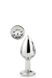 Анальний корок з каменем GLEAMING LOVE SILVER PLUG SMALL