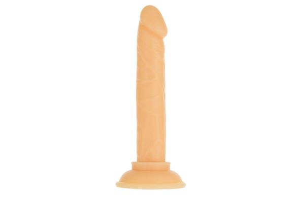 Фаллоимитатор ADDICTION Tino 5.25″ Silicone Dildo, присоска, диаметр 1,9 см, вибропуля в подарок, Телесный