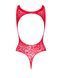 Ажурный бодистокинг с эффектом шнуровки Obsessive B120 teddy red S/M/L, красный
