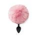 Силіконова анальна пробка М Art of Sex - Silicone Bunny Tails Butt plug, колір Рожевий, діаметр 3,5