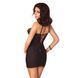 (SALE) Сорочка приталенная с чашечками ZOJA CHEMISE black S/M - Passion Exclusive, трусики, Чорний