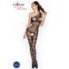 Бодістокінг Passion BS041 black, комбінезон, лямки на одне плече, Черный