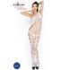 Бодістокінг Passion BS041 white, комбінезон, лямки на одне плече, Білий