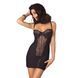 (SALE) Сорочка приталенная с чашечками ZOJA CHEMISE black S/M - Passion Exclusive, трусики, Чорний