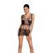 Бодістокінг &mdash; мінісукня з метеликами Passion BS090 black