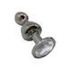 Металева анальна пробка Wooomy Lollypop Double Ball Metal Plug L, діаметр 3,5 см, довжина 10,5 см