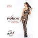 Бодістокінг Passion BS041 black, комбінезон, лямки на одне плече, Черный