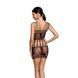Бодістокінг &mdash; мінісукня з метеликами Passion BS090 black