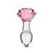 Стеклянная анальная пробка Pillow Talk Rosy Luxurious Glass Anal Plug, ⌀3,3 см, вибропуля в подарок