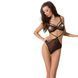 (SALE) Боди монокини под латекс JOANA BODY black L/XL Passion, Черный