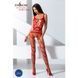 Бодістокінг Passion BS058 red, комбінезон, дуже повітряний, Червоний