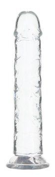 Прозрачный фаллоимитатор ADDICTION Vertical Dong 8&Prime;, присоска, диаметр 3,8 см, вибропуля в подарок