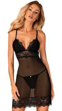 Комплект Obsessive Reneliai сорочка и стринги S/M