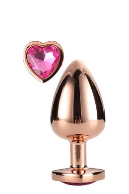 Анальна пробка з серцем GLEAMING LOVE ROSE GOLD PLUG LARGE