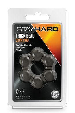 Эрекционное кольцо STAY HARD THICK BEAD COCK RING BLACK