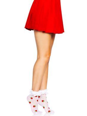 Leg Avenue Strawberry ruffle top anklets