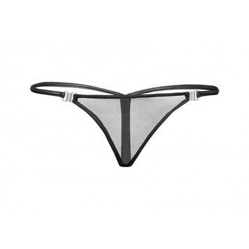 Трусики&nbsp;сетка&nbsp;стринги&nbsp;с&nbsp;застежками&nbsp;F119&nbsp;Noir&nbsp;Handmade&nbsp;S