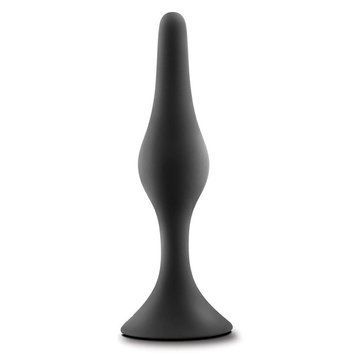 Анальный плаг Anal Adventures Platinum Silicone черный, 10.8 х 2.5 см