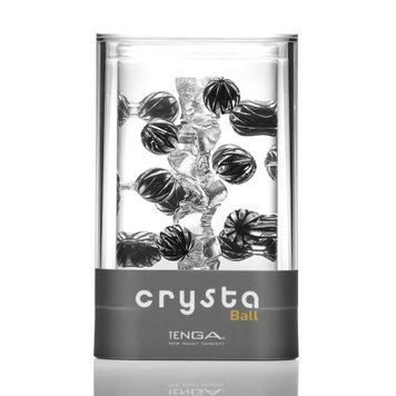 Мастурбатор Tenga Crysta Ball, уникальный рельеф, стимулирующие плотные шарики, прозрачный материал