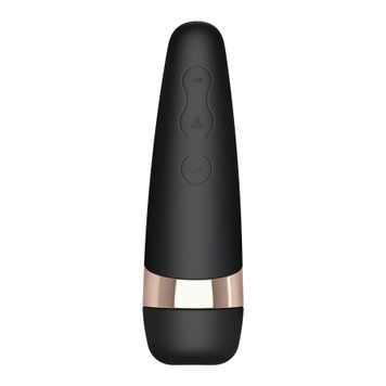 Вакуумний кліторальний стимулятор Satisfyer Pro 3 Vibration з вібрацією та дуже м&rsquo;яким кінчиком, Черный