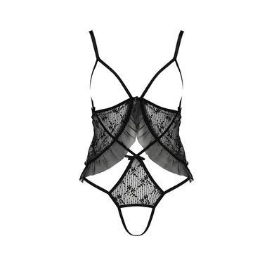 Боди монокини с открытой грудью JUSTINA BODY black L/XL Passion, Черный