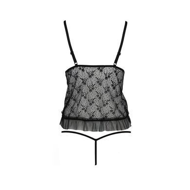 Боди монокини с открытой грудью JUSTINA BODY black L/XL Passion, Черный