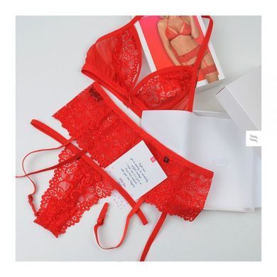 410929 Комплект Obsessive&nbsp;838-SEG-3&nbsp;SET&nbsp;L/XL&nbsp;красный